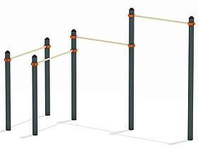 Турник двойной с брусьями КВХ 3768