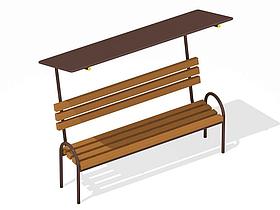 Лавочка под навесом МАФ 1623