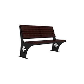 Лавочка со спинкой «Город» МАФ 1625