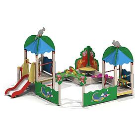 Песочный дворик с горкой «Мадагаскар»