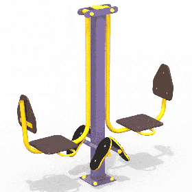 Уличный тренажер «Жим ногами горизонтальный» двойной УТД 010