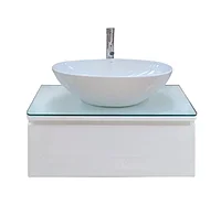 Тумба подвесная Misty Скай - 80 белая эмаль (4623722889263) (Дрея Триумф 60)