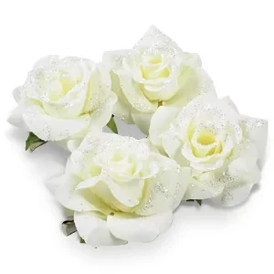 Декор Роза на клипсе перламутров. 7,5см KA629270, фото 1