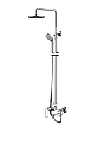 F6125183CP-A1-RUS OPAL С Душевая колонна со смесителем для ванны/душа (круглая лейка хром) (к/к 4)