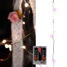 Гирлянда нить 1м 20ламп фиолетовая LED KA482387, фото 1