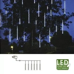 Гирлянда 4м холоднобелая Падающий снег 5х25см кабель прозрачный 3м 5 скоростей 80(5х16) диодов 001-30, фото 1