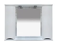 Элвис - 105 Зеркало-шкаф (свет) белая эмаль