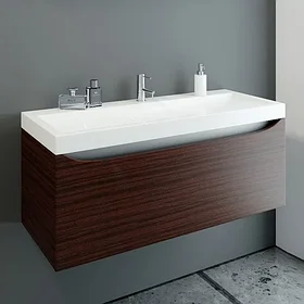 Тумба подвесная Aqwella Verona с раковиной Bergamo 800, цвет венге-трюфель Ver. 01.08/VТ