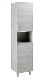 Пенал напольный Aqwella Brig с корзиной, цвет дуб Br. 05.04. K/Gray седой