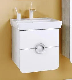 Тумба подвесная Aqwella Alicante с умывальником Тигода 55, дуб седой Alic. 01.05/Gray