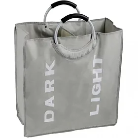 Корзина для белья с алюминиевыми ручками Fixsen FX-1021 Серая