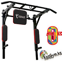 Турник-брусья "POWER" черный (с черными ручками)