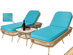 Комплект из 2-х шезлонгов со столиком "Оазис”