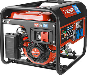 Генератор комбинированный, ЗУБР, 2/2.2 кВт, однофазный, синхронный, щеточный, бензин-газ (ЗЭСГ-2200-М2)