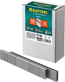 Скобы для степлера узкие, KRAFTOOL, скобы тип 55, 20 мм (31789-20)
