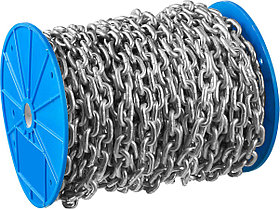Цепь короткозвенная, DIN, ЗУБР, 8 мм, 15 м, серия "Профессионал" (4-304050-08)