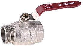 Кран шаровой полнопроходной "мама-папа", ЗУБР Ø 1" (51351-N-1)