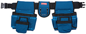 Пояс монтажника ЗУБР, 18 карманов, нейлон, петля (скоба) для крупного инструмента (38640)
