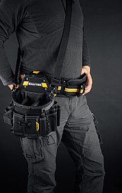 Поясная сумка KRAFTOOL KPB-23 с быстросъём FastClip, плечевой ремень, 23 кармана и петли, 290х310 мм (38766)