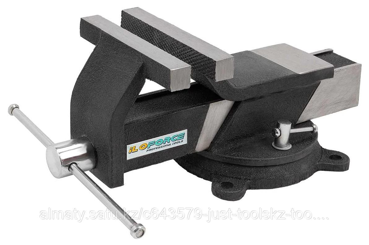 ILOforce Тиски стальные поворотные с наковальней 8" (200мм). 60995 IF-6540808, фото 1
