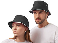 Панама с контрастной окантовкой , темно-серый/белый