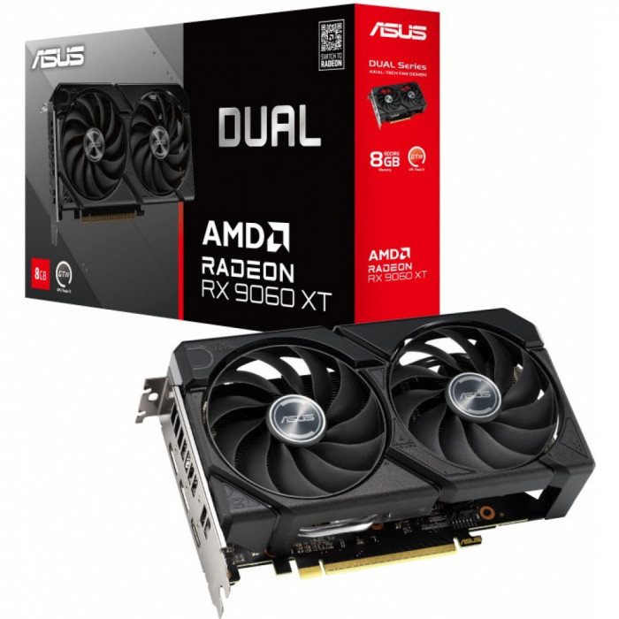 Видеокарта ASUS DUAL-RX9060XT-8G 8Gb GDDR6, фото 1