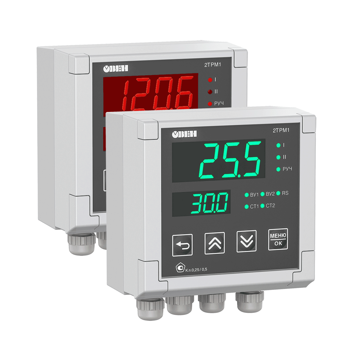 2ТРМ1 обновленный погодозависимый двухканальный регулятор с RS-485 2ТРМ1-Щ5.У2.КК