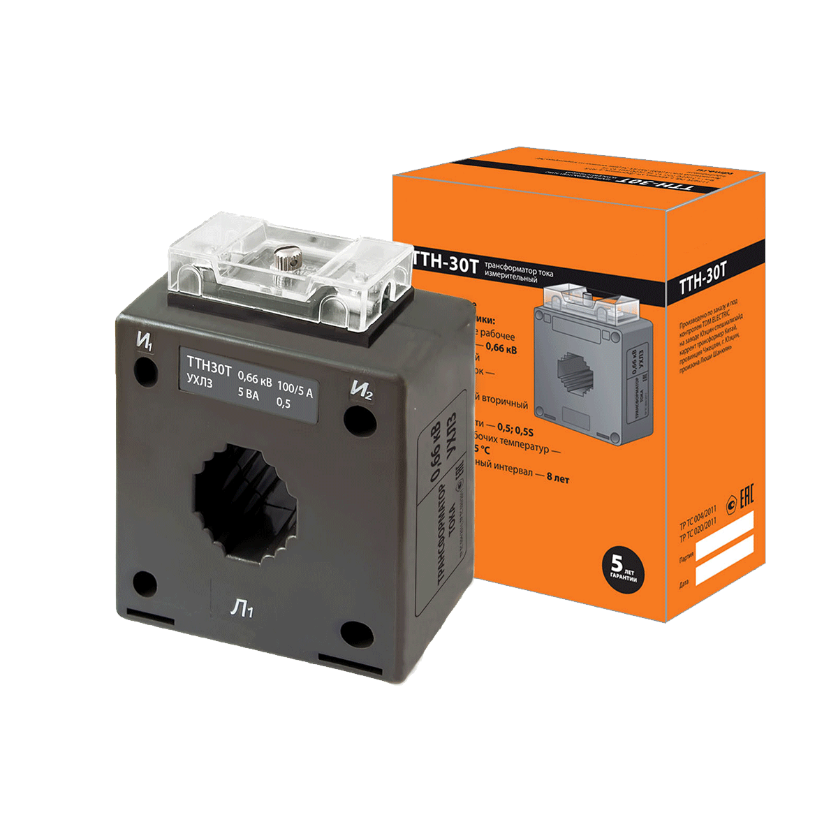 Трансформаторы тока ТТН 30T/150/5- 5VA/0,5-Р TDM