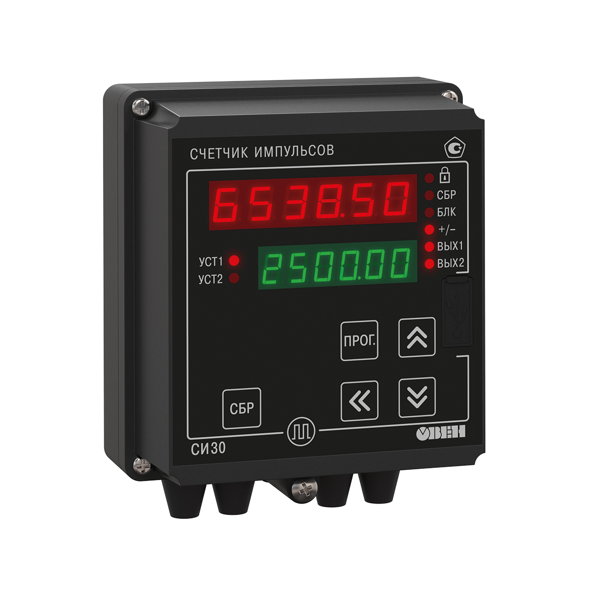 СИ30 счетчик импульсов с поддержкой энкодеров и RS-485 СИ30-220.Н.К