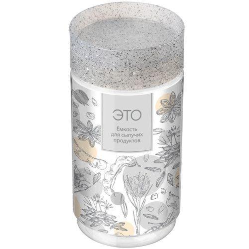 Емкость для сыпучих продуктов "Asti" 1л (гранит светло-серый)