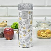 Емкость для сыпучих продуктов "Asti" 1,5л (гранит светло-серый)