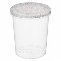 Банка с завинчивающейся крышкой "Asti" 1л с декором (гранит светло-серый)