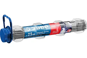 Электрод сварочный, 1,2 кг в ПВХ тубе, УОНИ 13/55 с основным покрытием, ЗУБР Профессионал Д 2.5 х 350 мм