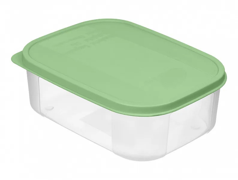 Контейнер для продуктов "Verona" прямоугольный 0,6л с гибкой крышкой (зелёный)