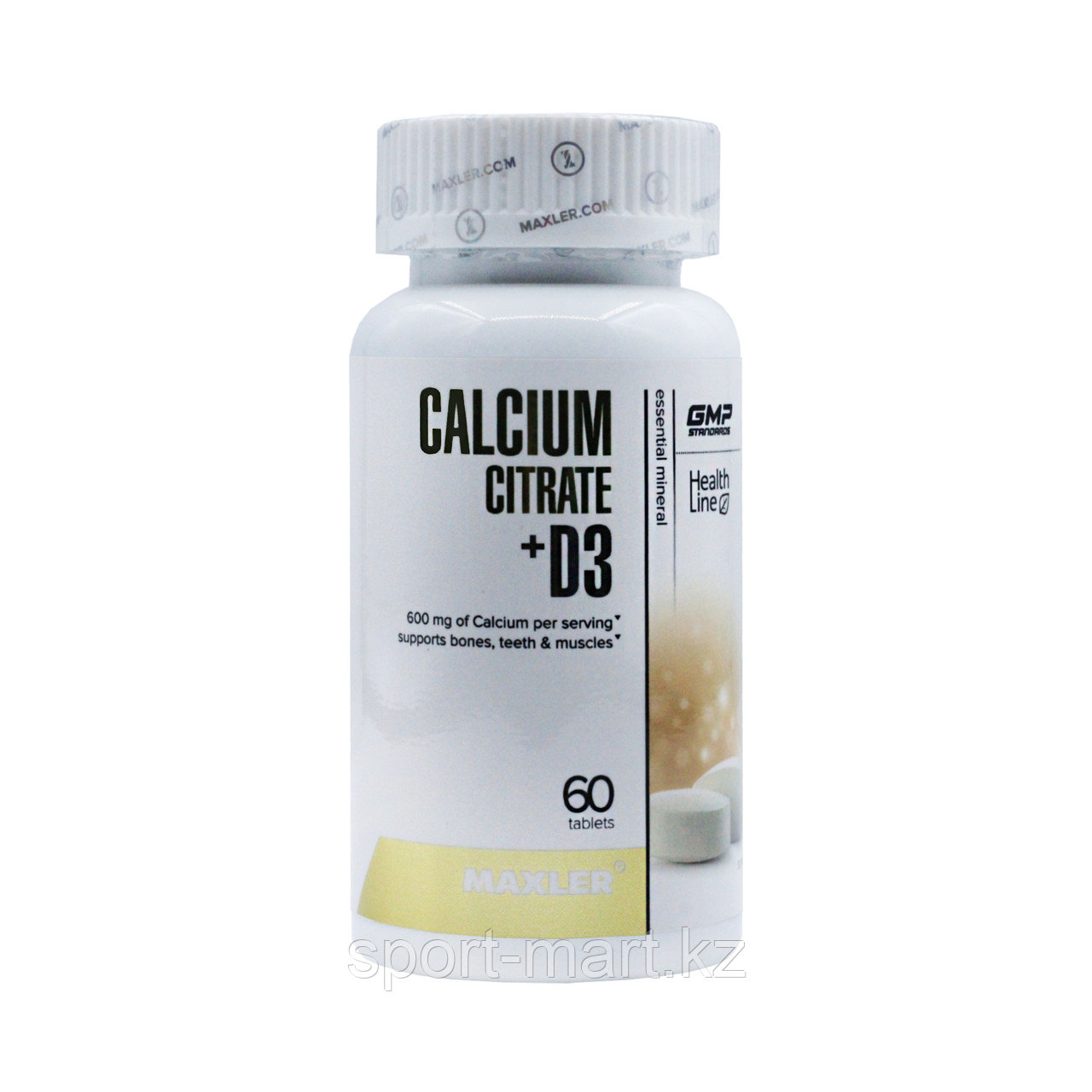 Кальций цитрат Д3 Maxler 600 мг 60 таблеток, фото 1