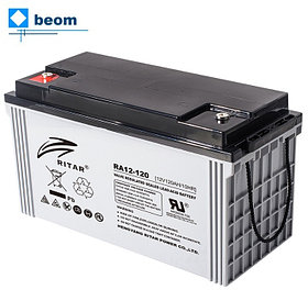 Аккумуляторная батарея Ritar RA12-120 ( 12В 120Ач | размеры ШхГхВ 407*177*225 мм | вес 33.5 кг | Тип клемм болтовое соединение )