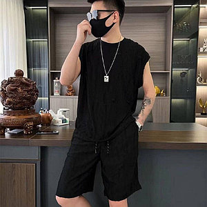 ORGIN OR-54 шорттары бар қос жейде костюмі қара 50 - 52 4XL