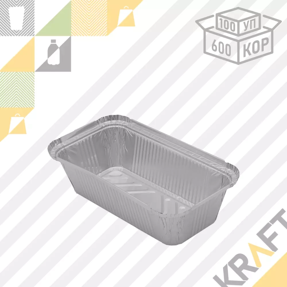 (R14L) Форма фольгированная, 220*115 мм (h-55) 940 мл (100/600) (3050), фото 1