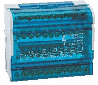 Шина "N" нулевая 4x11 групп на DIN-рейку в корпусе (KR013-411)