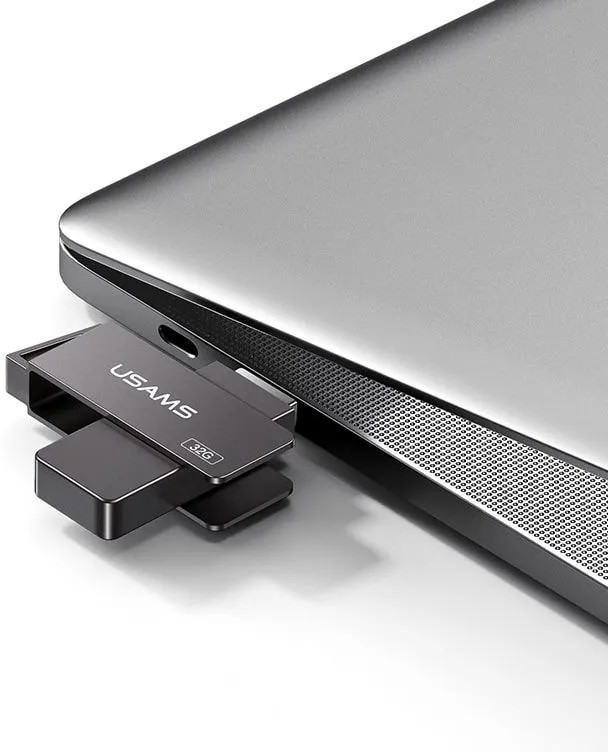 USB 3.0 флеш-накопитель USAMS ZB195 32GB, Серый, фото 1