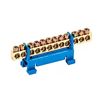 Шина "N" нулевая 6х9мм комб с изол "Стойка" ШНИ 12С (KR0609K-12P)