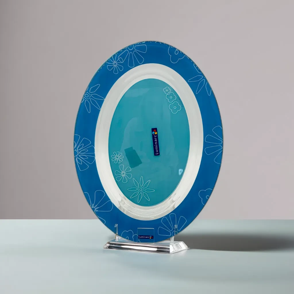 Graphic Flowers Blue блюдо овальное 35см