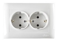 Розетка Заря с заземлением, 2 гнезда ВГ-11