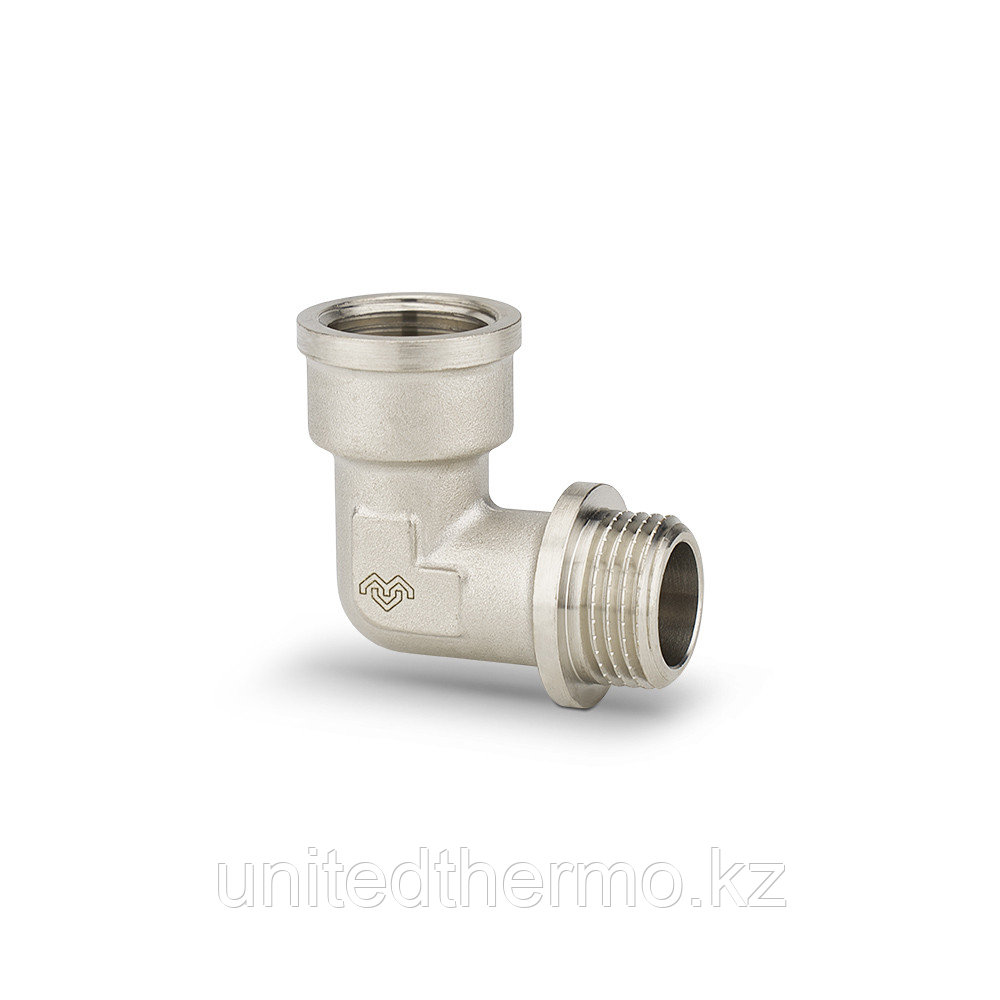 Угол 3/4" ВР-НР с упором, никелированный, Varmega