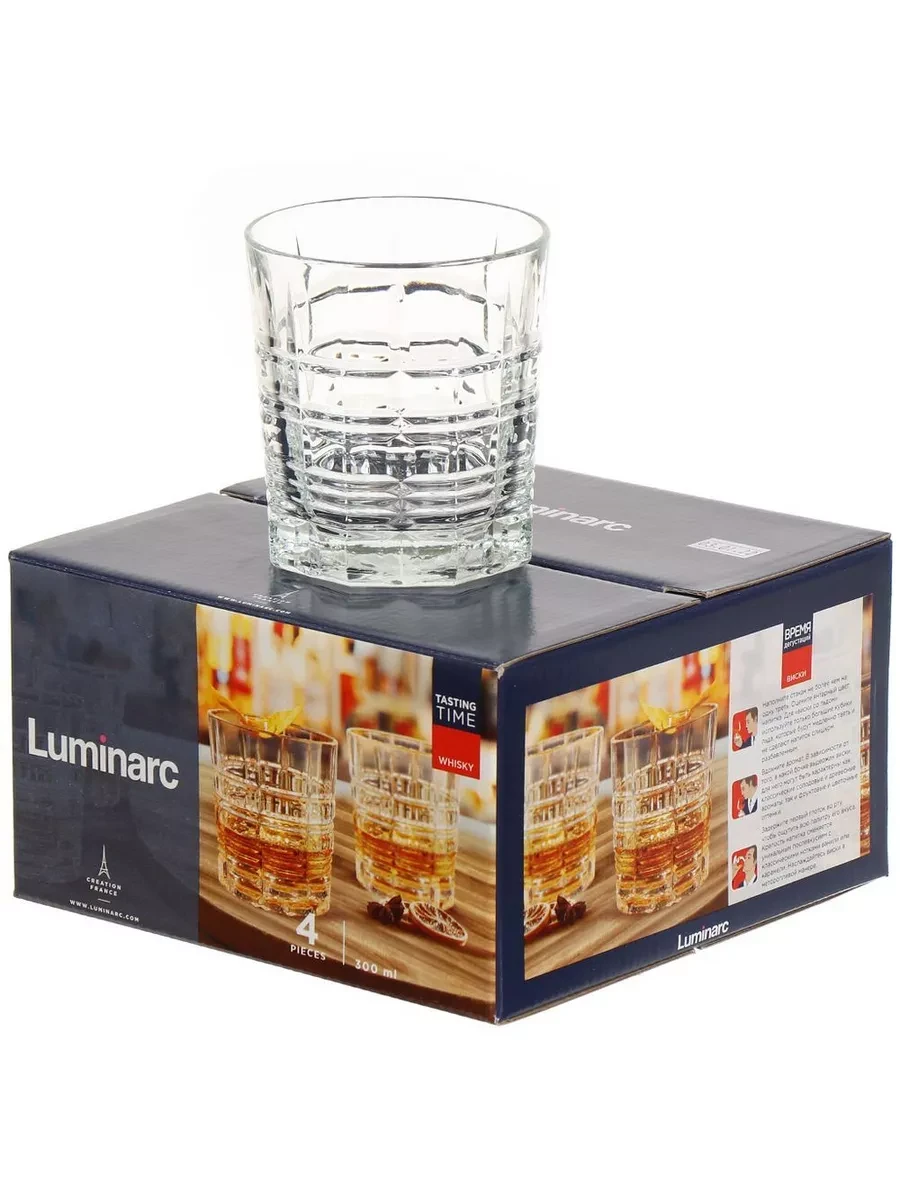 Luminarc набор стаканов "Время дегустаций, Виски" 300мл  4шт ОСЗ