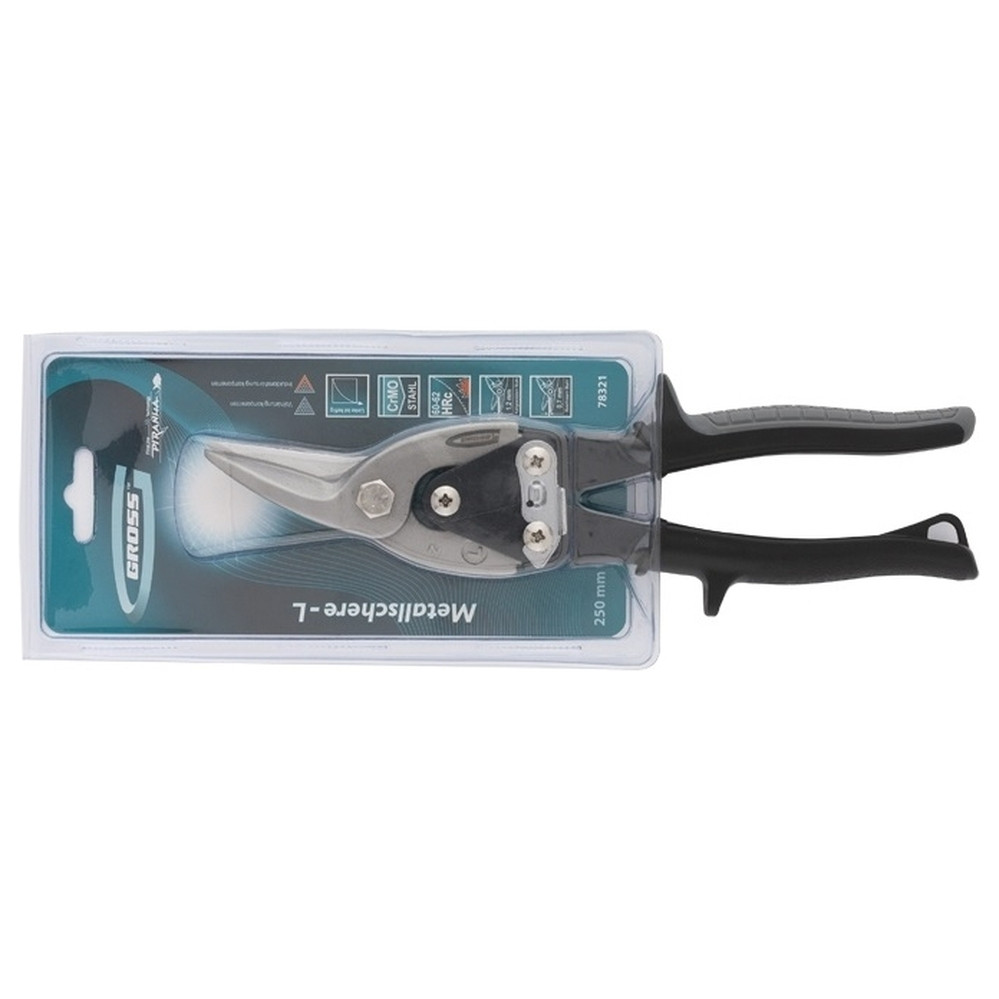 Ножницы по металлу GROSS PIRANHA прямой и левый рез 250мм 78321, фото 1