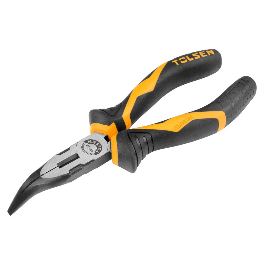 Пассатижи тонконосые загнутые TOLSEN "GRIPro" 160мм TT10023, фото 1