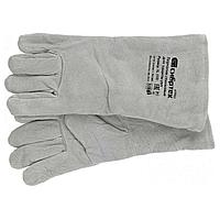 Спилковые перчатки для садовых и строительных работ СИБРТЕХ утолщенные с манжетой р. XL 679052
