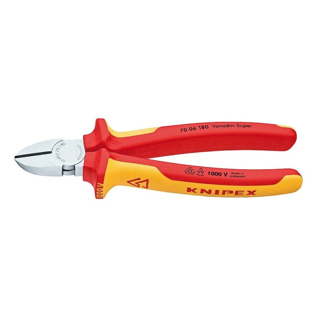 Бокорезы диэлектрические KNIPEX двухкомпонентные KNIPEX 70 06 180, фото 1