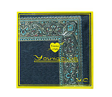 Платок носовой в упаковке (синий с голубым узором), 12 см